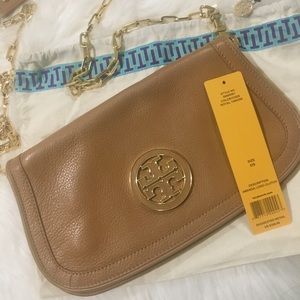 Leather Tory Burch Crossbody Purse - Tan